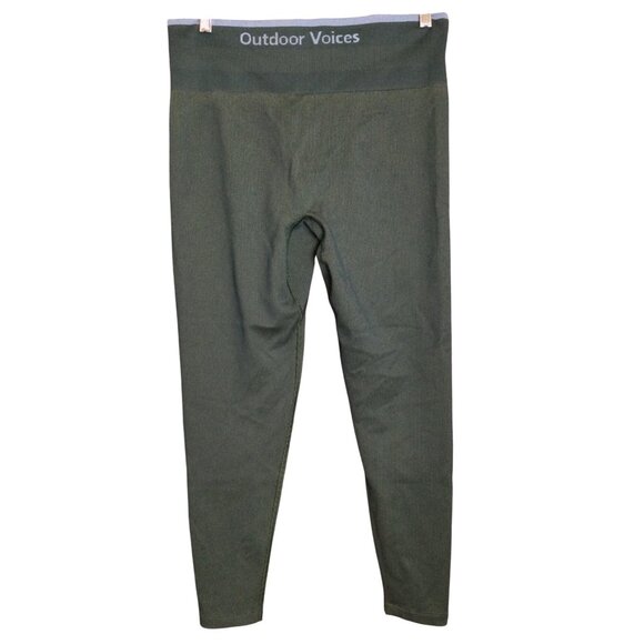 Outdoor Voices Womens XL Green Leggings Recycled Nylon Polyester - Picture 1 of 6